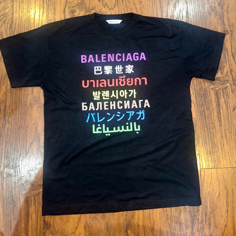 Balenciaga Multilanguage Tee Size S